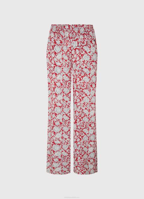 Pepe Jeans Floral Print Wide Trousers Women Multi Z22X304