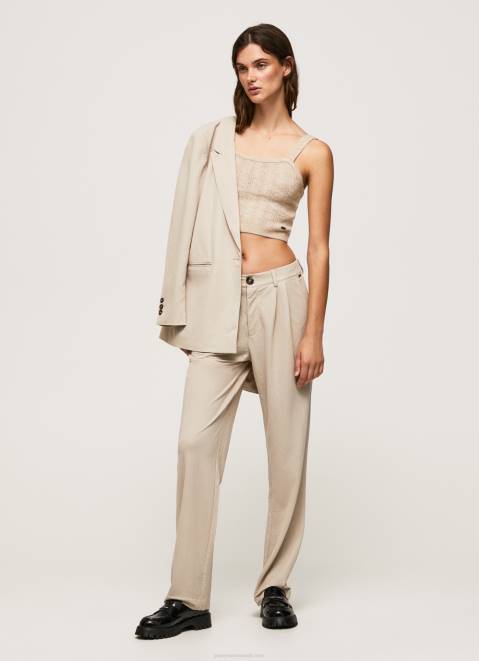 Pepe Jeans Flowing Chino Pants Women Buff Z22X295