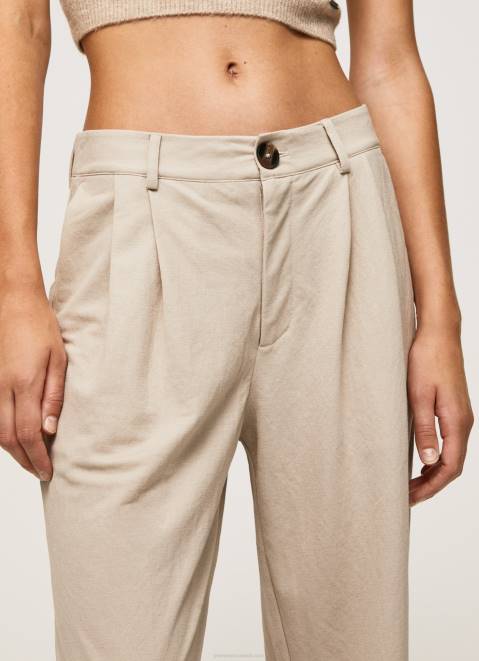 Pepe Jeans Flowing Chino Pants Women Buff Z22X295