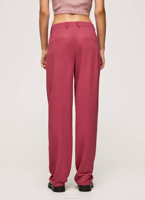 Pepe Jeans Flowing Chino Pants Women Dark Blush Z22X296