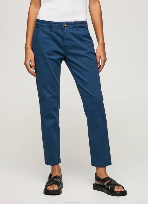 Pepe Jeans Maura Regular Chino Trousers Women Ocean Z22X309