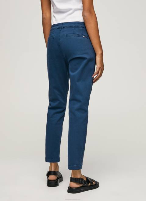 Pepe Jeans Maura Regular Chino Trousers Women Ocean Z22X309