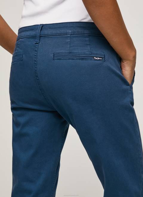 Pepe Jeans Maura Regular Chino Trousers Women Ocean Z22X309