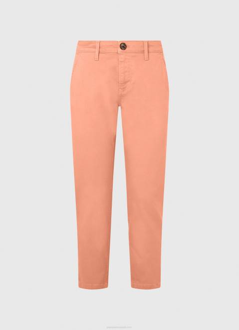 Pepe Jeans Maura Regular Chino Trousers Women Peach Z22X308