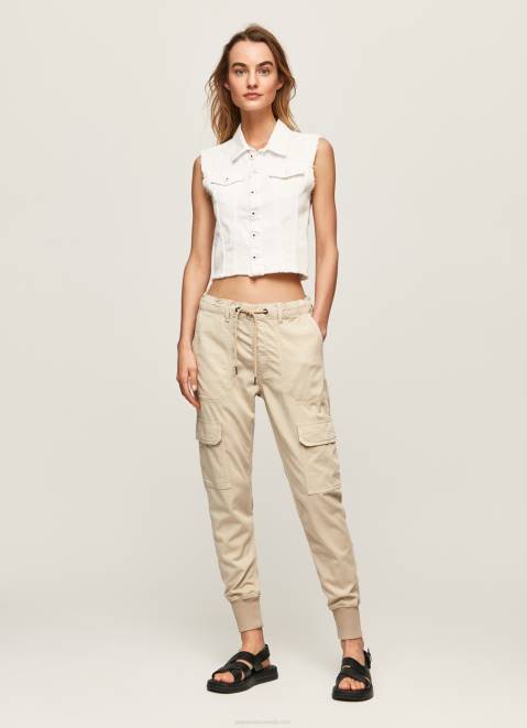 Pepe Jeans New Crusade Cargo Joggers Women Stone Z22X318