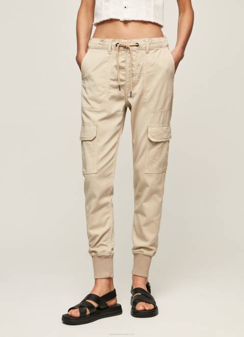Pepe Jeans New Crusade Cargo Joggers Women Stone Z22X318