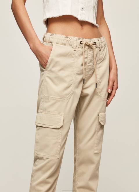 Pepe Jeans New Crusade Cargo Joggers Women Stone Z22X318