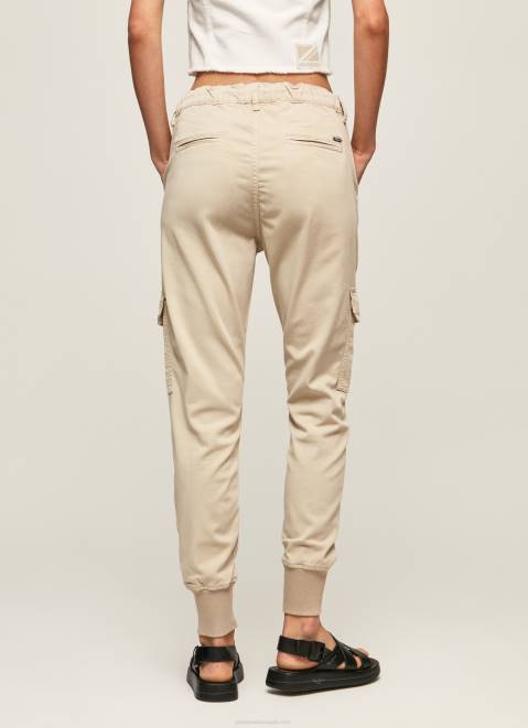 Pepe Jeans New Crusade Cargo Joggers Women Stone Z22X318