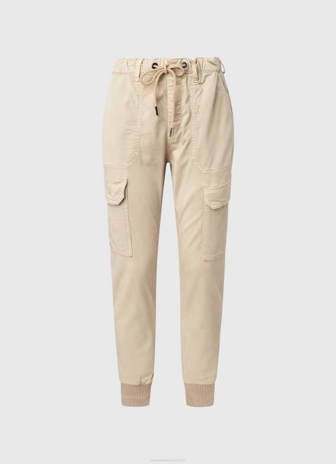 Pepe Jeans New Crusade Cargo Joggers Women Stone Z22X318