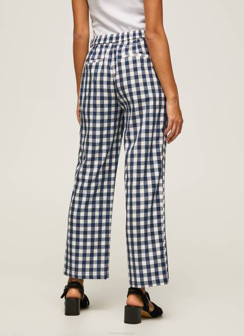 Pepe Jeans Straight Gingham Checkered Trousers Women Multi Z22X290