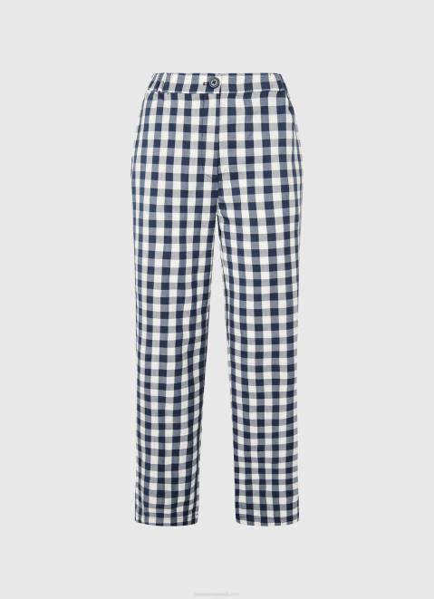 Pepe Jeans Straight Gingham Checkered Trousers Women Multi Z22X290