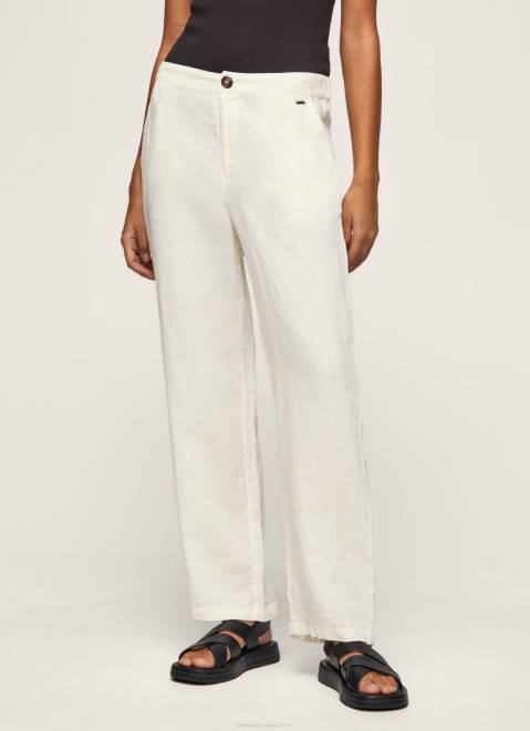 Pepe Jeans Straight Trousers In Flowy Fabric Women Mousse Z22X311