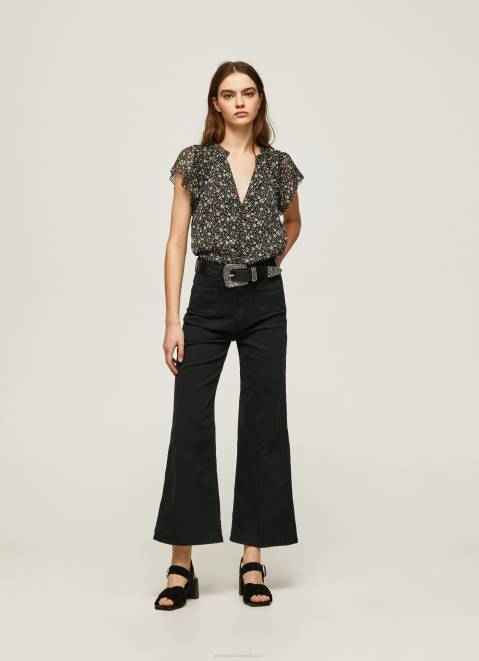 Pepe Jeans Floral Print Chiffon Blouse Women Multi Z22X367