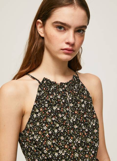 Pepe Jeans Floral Print Tank Top Women Multi Z22X366