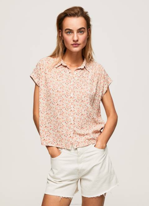 Pepe Jeans Floral Short Sleeved Shirt Women Multi Z22X356