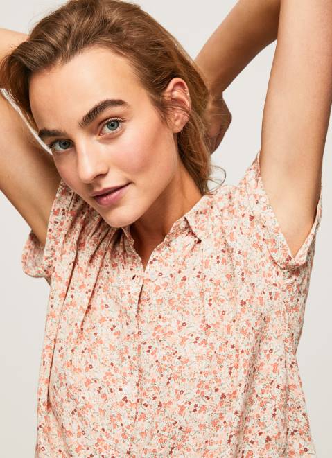 Pepe Jeans Floral Short Sleeved Shirt Women Multi Z22X356