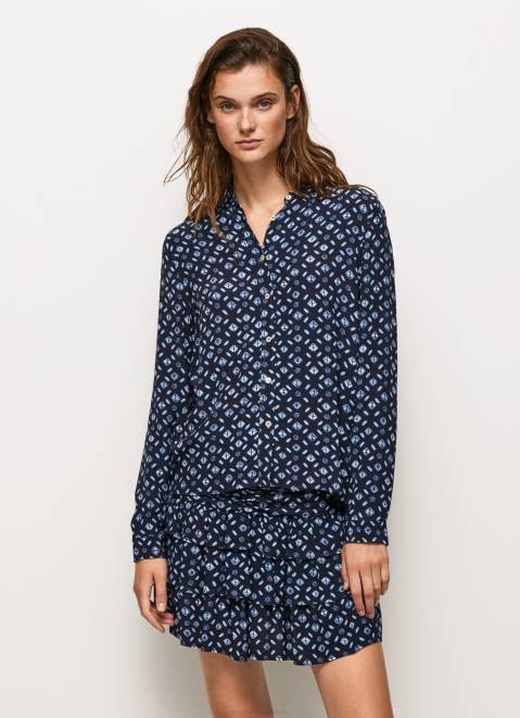 Pepe Jeans Geometric Print Blouse Women Multi Z22X357