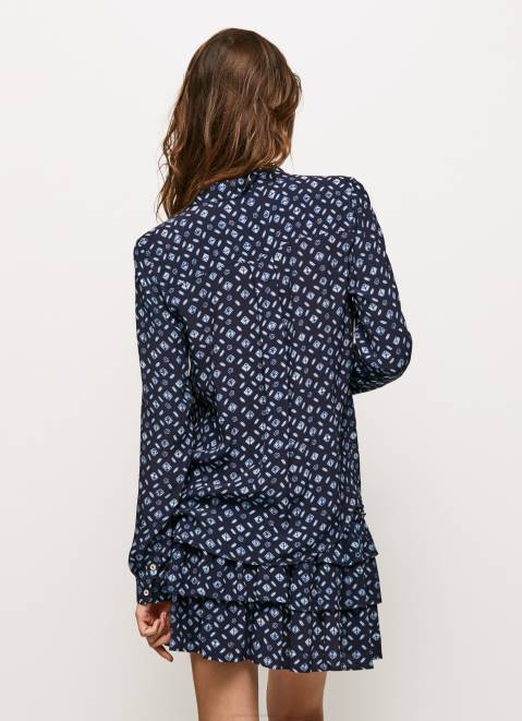 Pepe Jeans Geometric Print Blouse Women Multi Z22X357