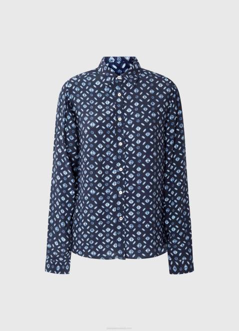 Pepe Jeans Geometric Print Blouse Women Multi Z22X357