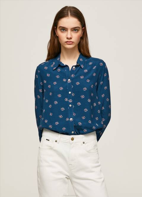 Pepe Jeans Long Sleeved Floral Shirt Women Multi Z22X371