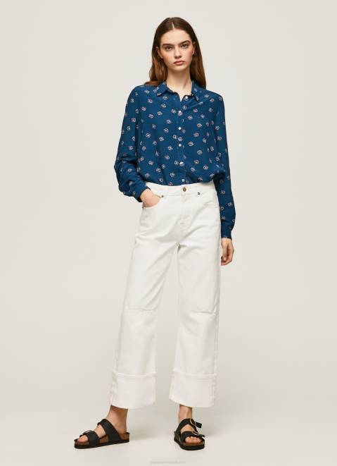 Pepe Jeans Long Sleeved Floral Shirt Women Multi Z22X371