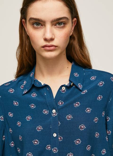 Pepe Jeans Long Sleeved Floral Shirt Women Multi Z22X371