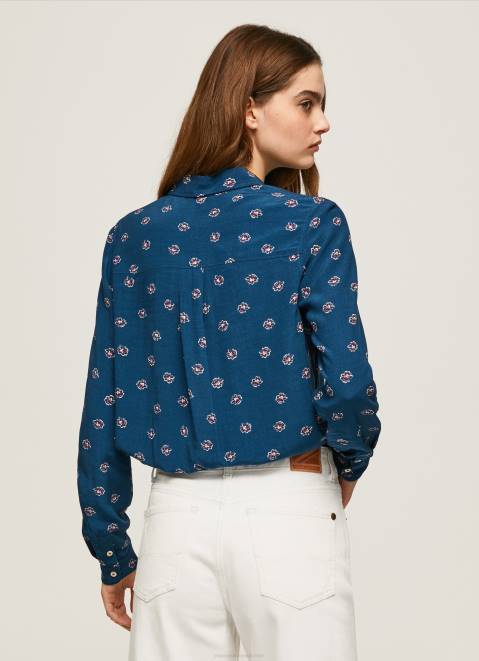 Pepe Jeans Long Sleeved Floral Shirt Women Multi Z22X371