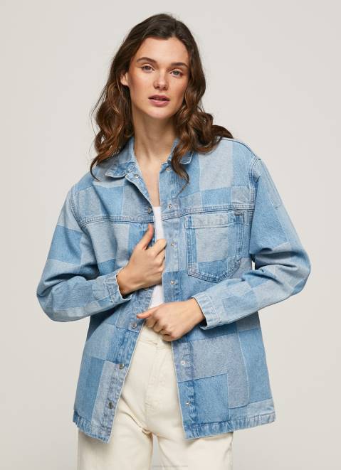 Pepe Jeans Regular Fit Denim Overshirt Women Denim Z22X352