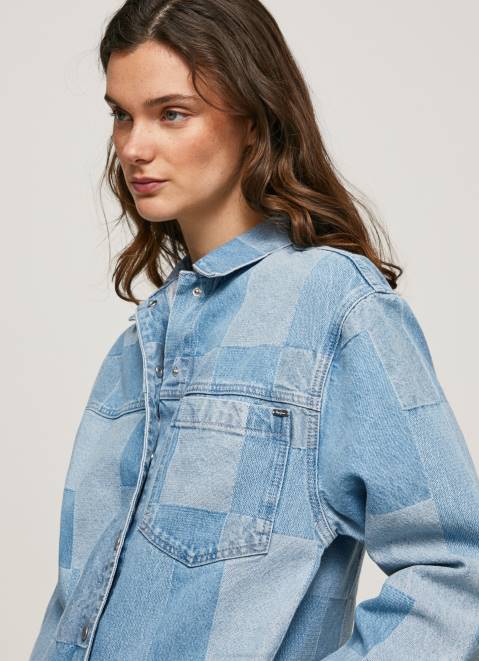 Pepe Jeans Regular Fit Denim Overshirt Women Denim Z22X352