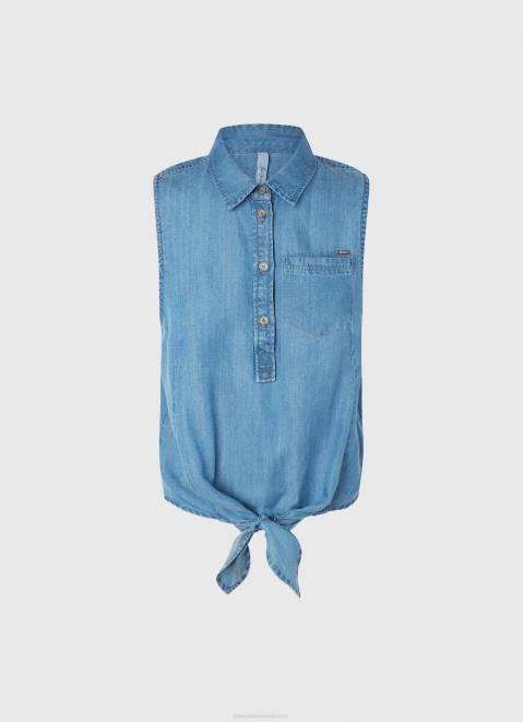 Pepe Jeans Regular Fit Sleeveless Shirt Women Denim Z22X368