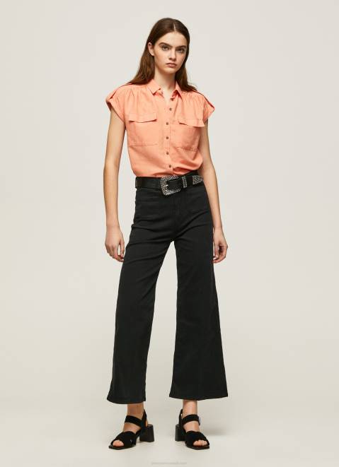 Pepe Jeans Short Sleeved Utility Shirt Women Peach Z22X340