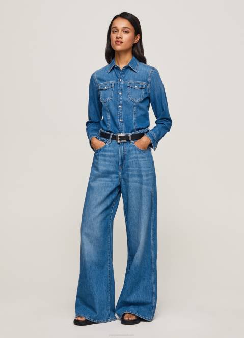 Pepe Jeans Slim Fit Denim Shirt Women Denim Z22X320