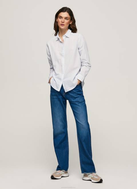 Pepe Jeans Striped Cotton Voile Shirt Women Bay Z22X324