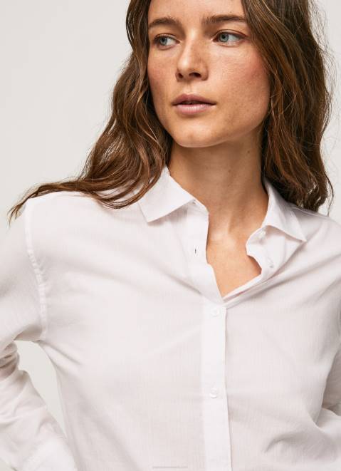 Pepe Jeans Striped Cotton Voile Shirt Women Soft Pink Z22X323