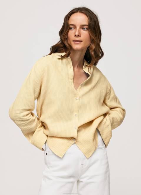 Pepe Jeans Striped Print Regular Fit Shirt Women Shine Z22X347