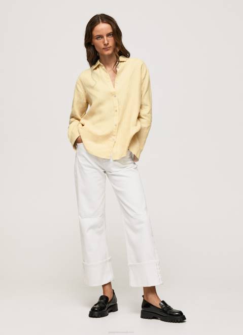 Pepe Jeans Striped Print Regular Fit Shirt Women Shine Z22X347