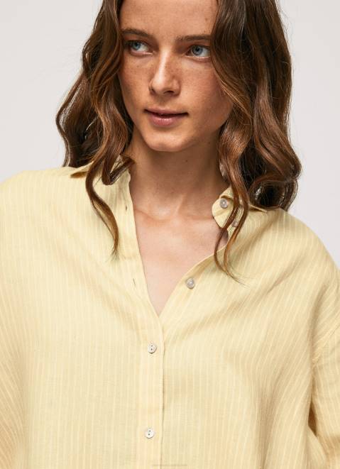 Pepe Jeans Striped Print Regular Fit Shirt Women Shine Z22X347