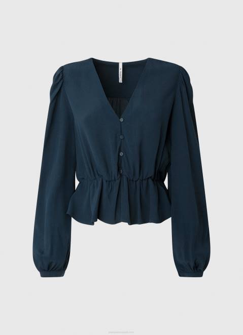 Pepe Jeans V-Neck Cropped Fit Top Women Dulwich Z22X325