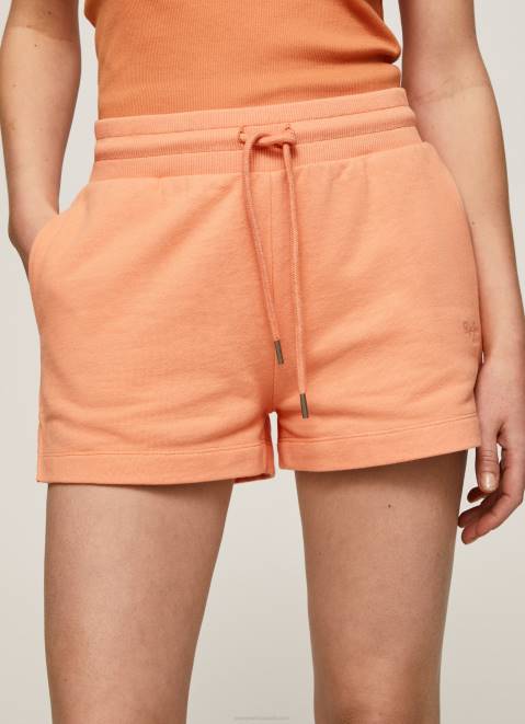 Pepe Jeans Adjustable Waist Cotton Shorts Women Peach Z22X515