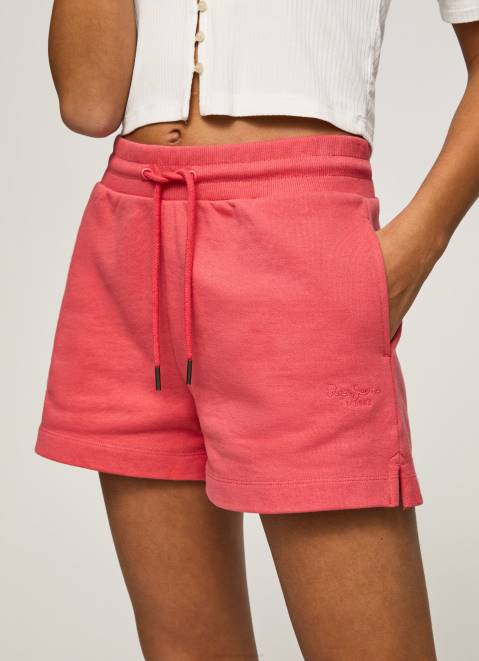 Pepe Jeans Adjustable Waist Cotton Shorts Women Studio Red Z22X516