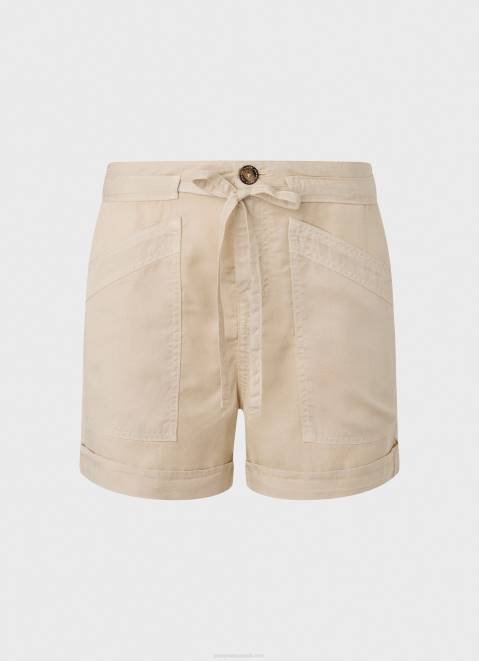 Pepe Jeans Adjustable Waist Shorts Women Stone Z22X525
