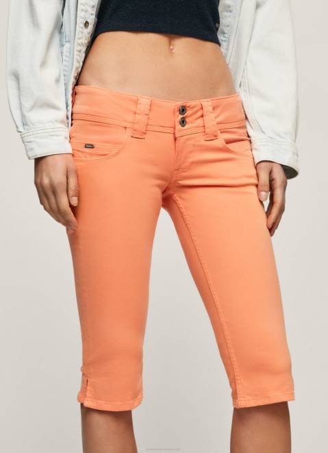 Pepe Jeans Cropped Fit Denim Shorts Women Peach Z22X528