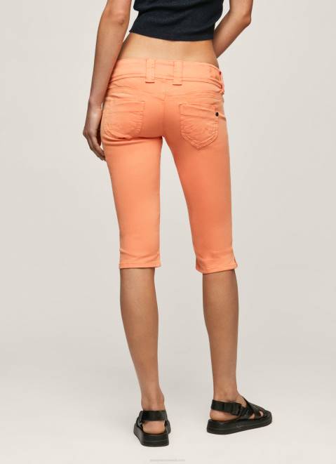 Pepe Jeans Cropped Fit Denim Shorts Women Peach Z22X528