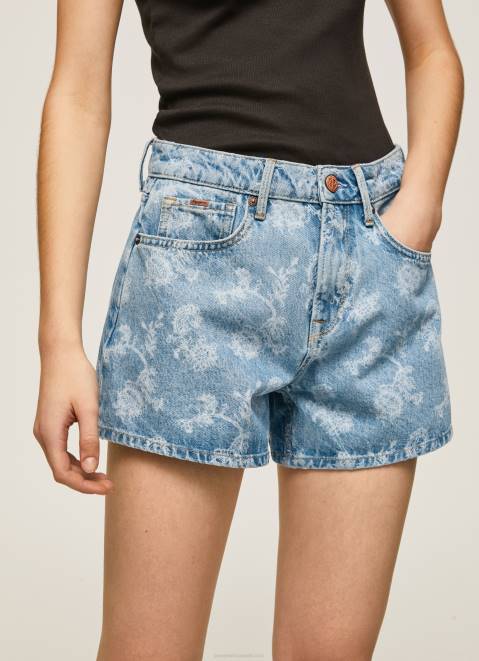 Pepe Jeans Floral Print Denim Shorts Women Denim Z22X502