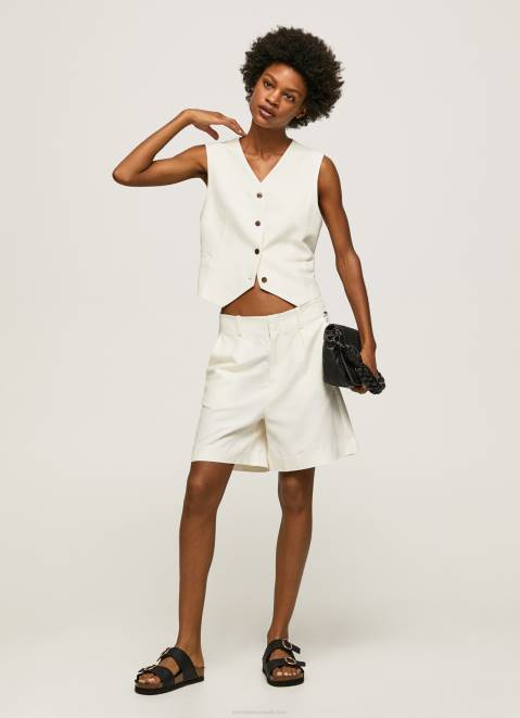 Pepe Jeans Flowy Bermuda Shorts Women Mousse Z22X475