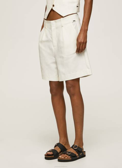 Pepe Jeans Flowy Bermuda Shorts Women Mousse Z22X475