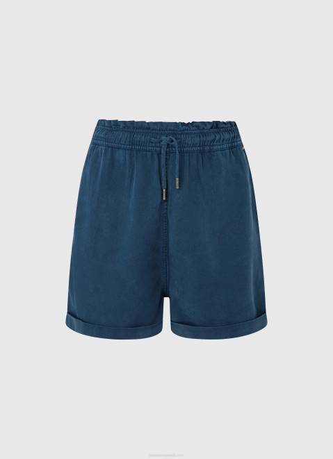 Pepe Jeans Paper Bag Fit Shorts Women Ocean Z22X507