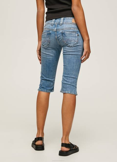 Pepe Jeans Regular Fit 3/4 Denim Shorts Women Denim Z22X508