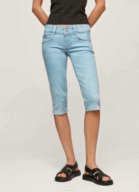 Pepe Jeans Regular Fit 3/4 Denim Shorts Women Denim Z22X520