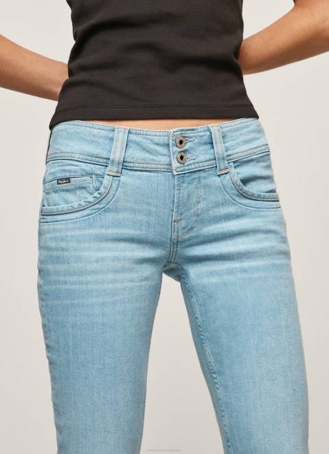 Pepe Jeans Regular Fit 3/4 Denim Shorts Women Denim Z22X520